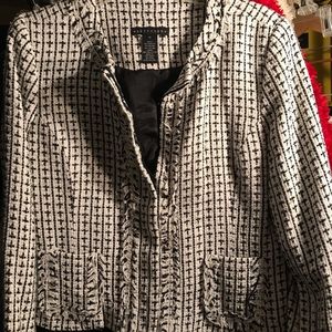 SUPER SALE 2 for $20 Plaid blazer - cream & black